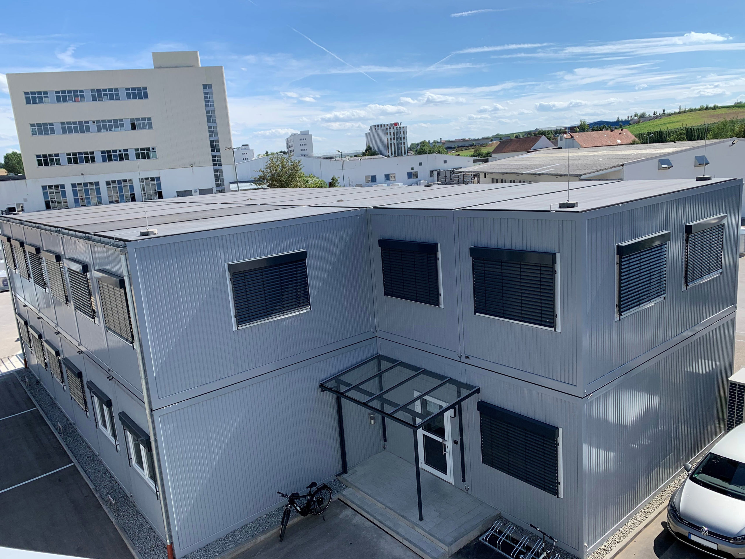 , Heinkel Modulbau erweitert B&uuml;rogeb&auml;ude f&uuml;r Wolf Mainburg, Heinkel Modulbau